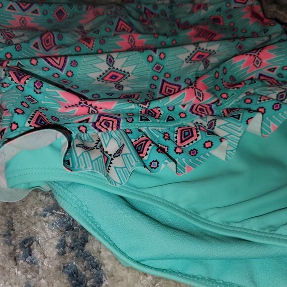 Wonder Nation Tropical Blue One Piece Swimsuit || XL NWOT - Picture 4 of 7